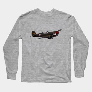 P-40E Warhawk - No Background Long Sleeve T-Shirt